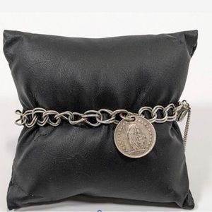 925 Sterling Bracelet with 1948
1/2 Franc Charm